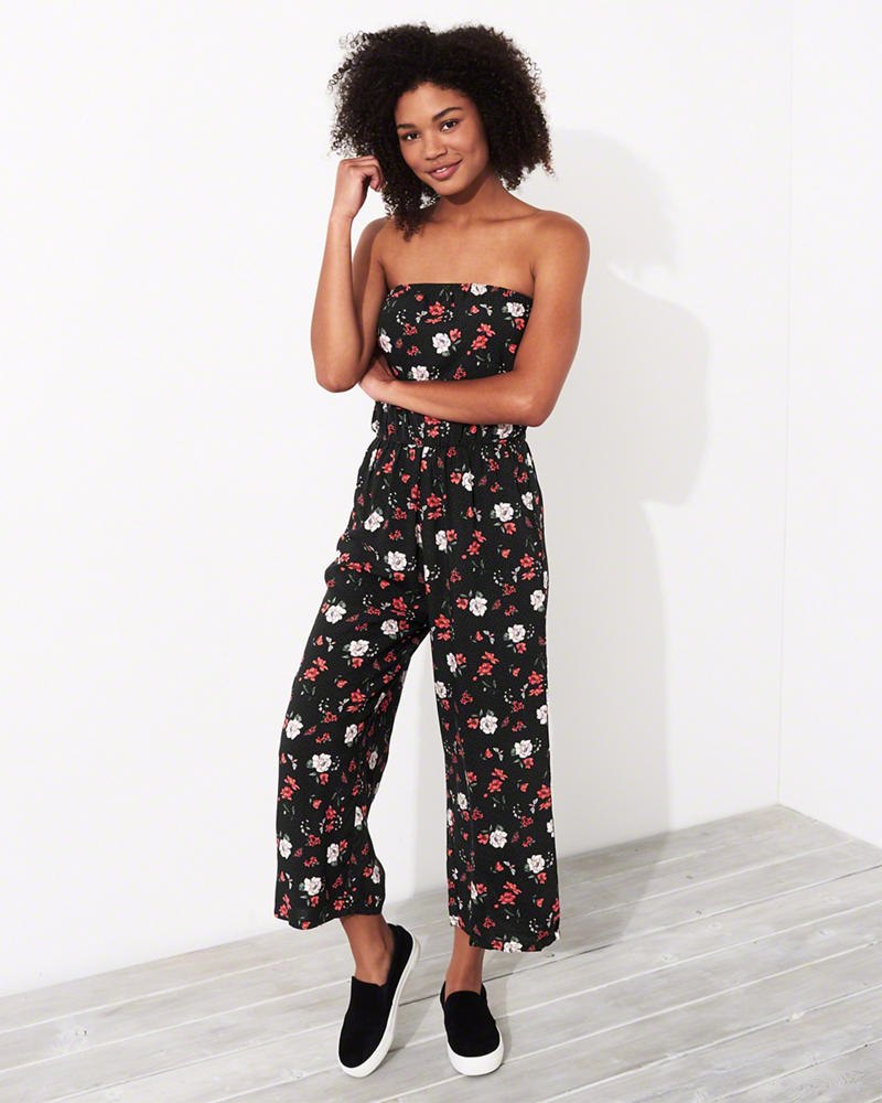 Hollister crop clearance wide leg jumpsuit